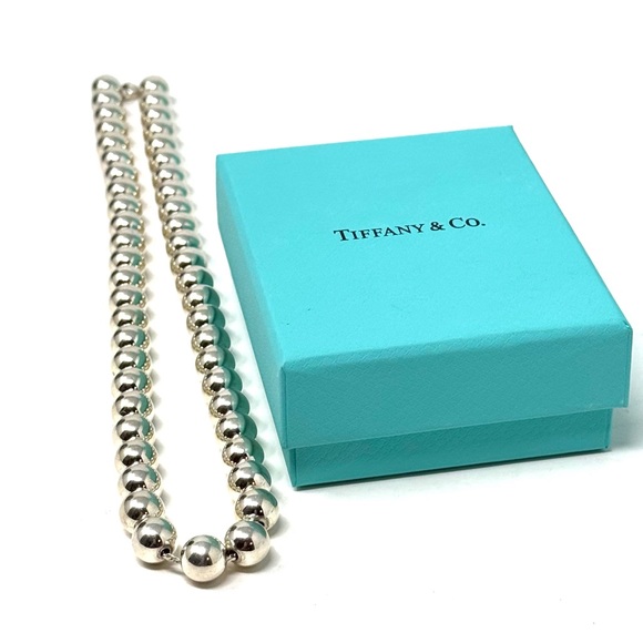 Authentic Tiffany & Co.10mm Ball Beaded Necklace. - Picture 13 of 15